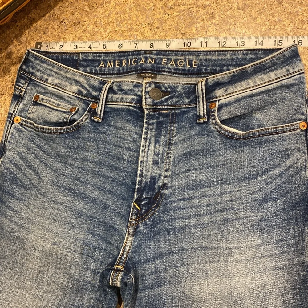 American Eagle Airflex+ Slim Blue Jeans Tag Says 33x30 - Picture 6 of 17